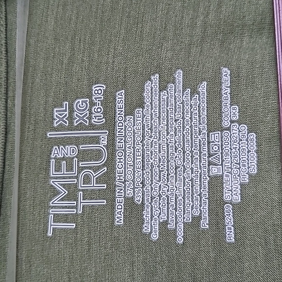 NWT Time and Tru Women's Sage Twist Front Hem Tunic Tee Sixe XL - Picture 4 of 5